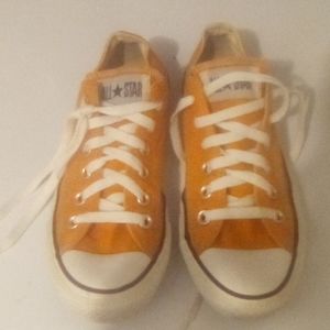 Orange converse shoes